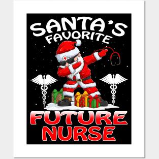 Santas Favorite Future Nurse Christmas T Shirt Posters and Art